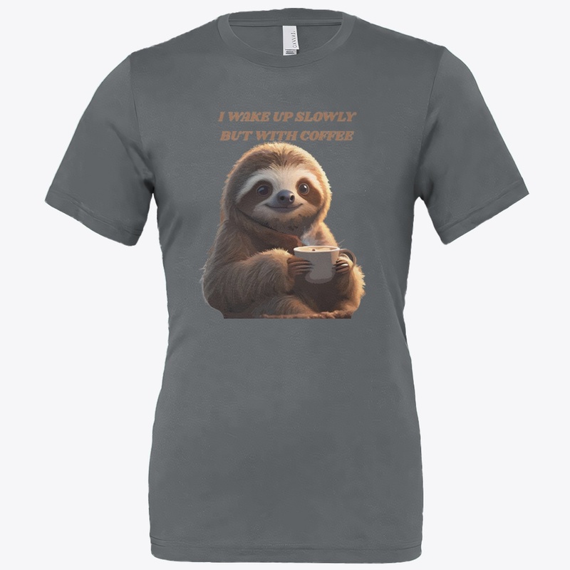 Sloth With Coffee.