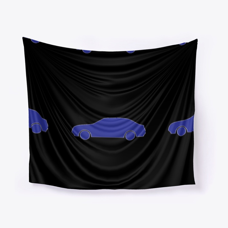 Blue cars on black