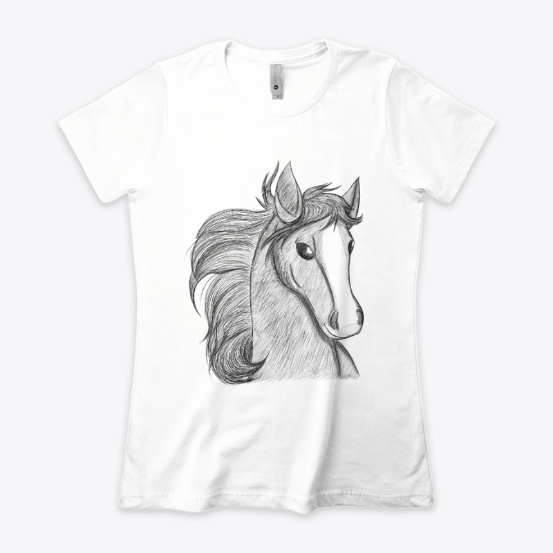 Horse Headshot Sketch Women's Tee