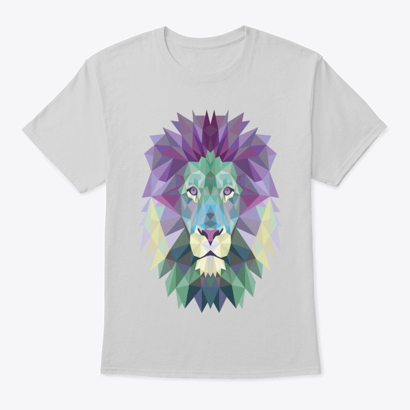 Geometric Lion Design Tee