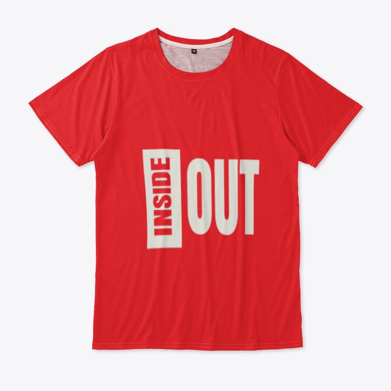 Inside Out - Stylish Red T-Shirt"