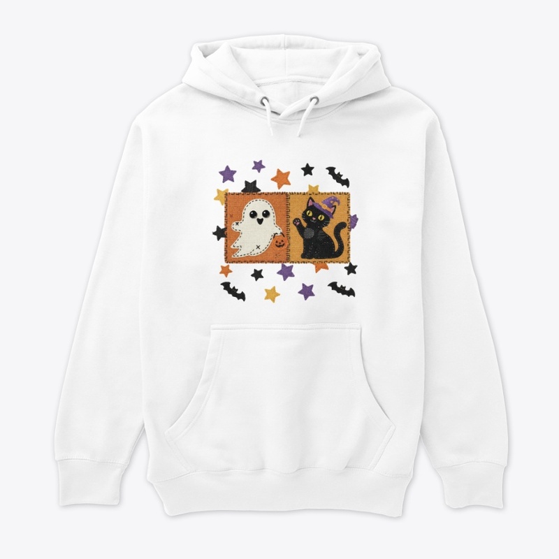 Ghost & Witch Cat Halloween
