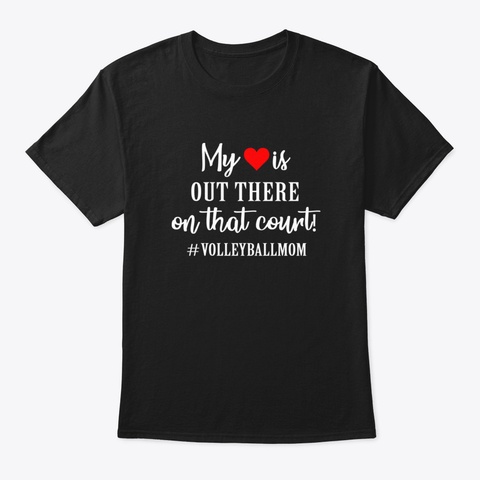 Volleyball Mom Nlusr Black T-Shirt Front
