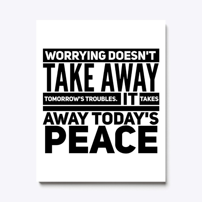 Worrying troubles peace black