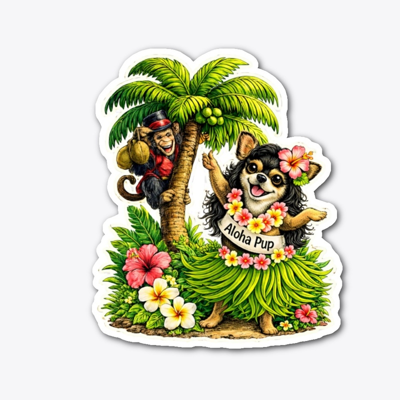 Aloha Pup-Tropical Hula Dance Edition 