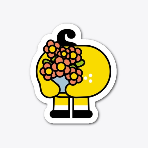 Chipp Flowers, Sticker Standard T-Shirt Front