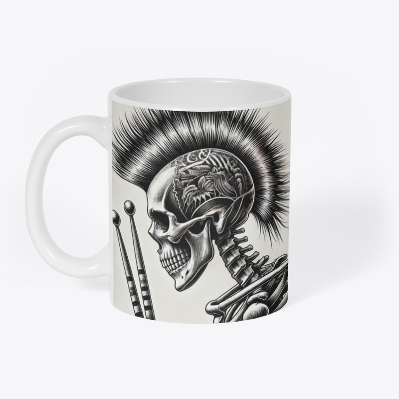 Brady Mohawk skeleton drummer