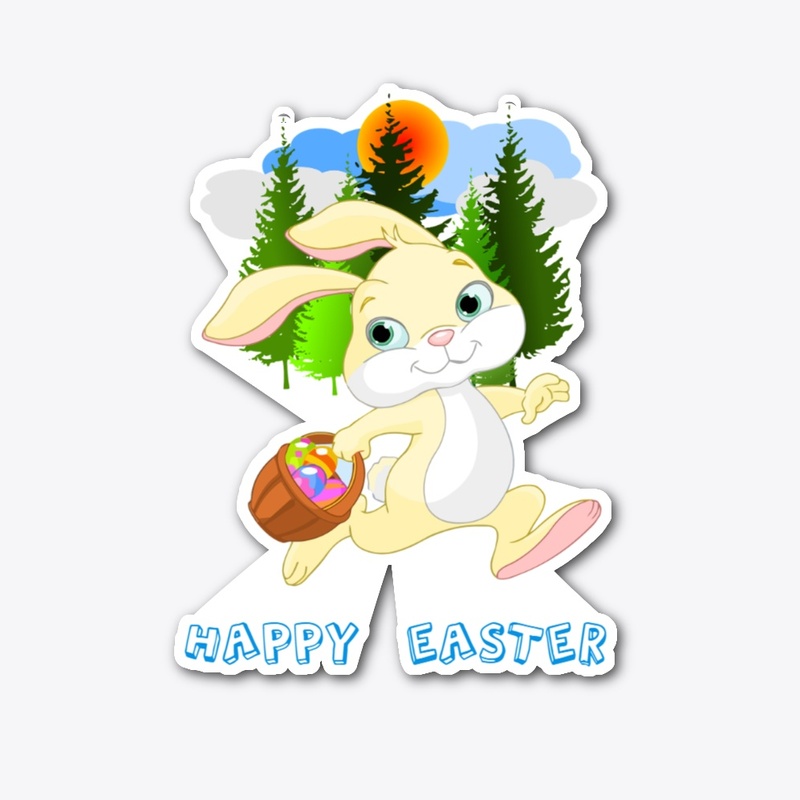 Happy Easter Running Bunny