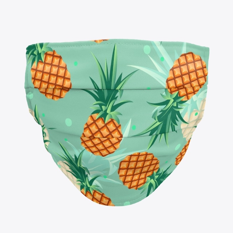 Green Pineapple Face Mask