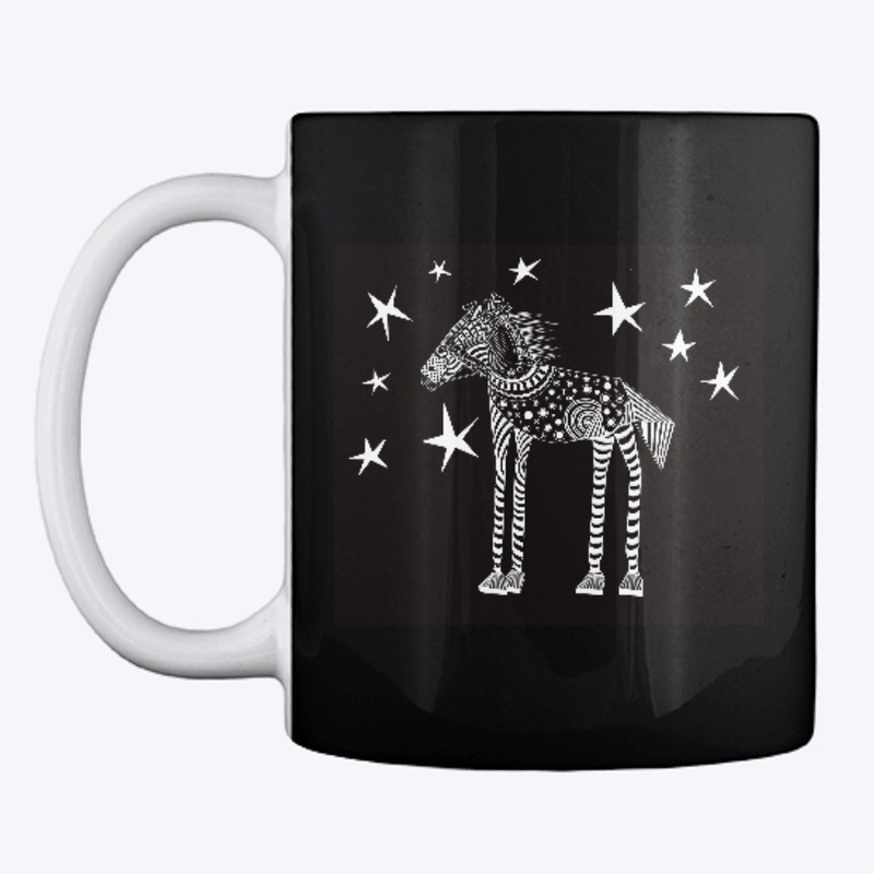 Doodle horse and stars...