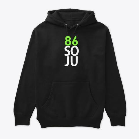86 Soju Clean Black T-Shirt Front