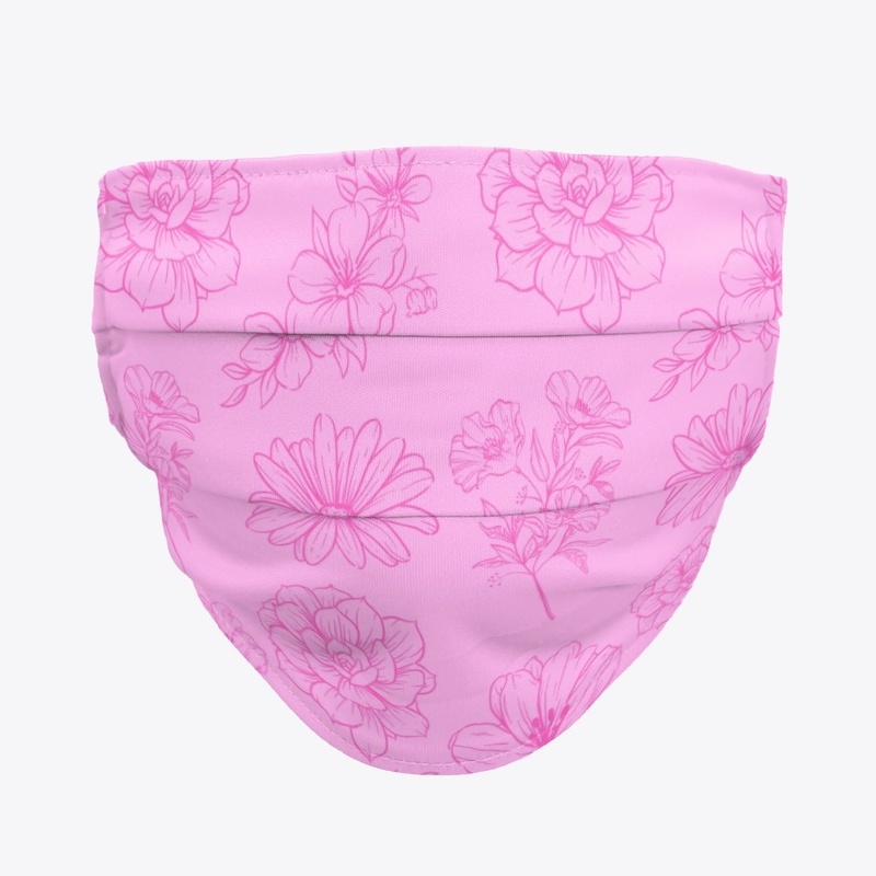 Flower Print Face Mask