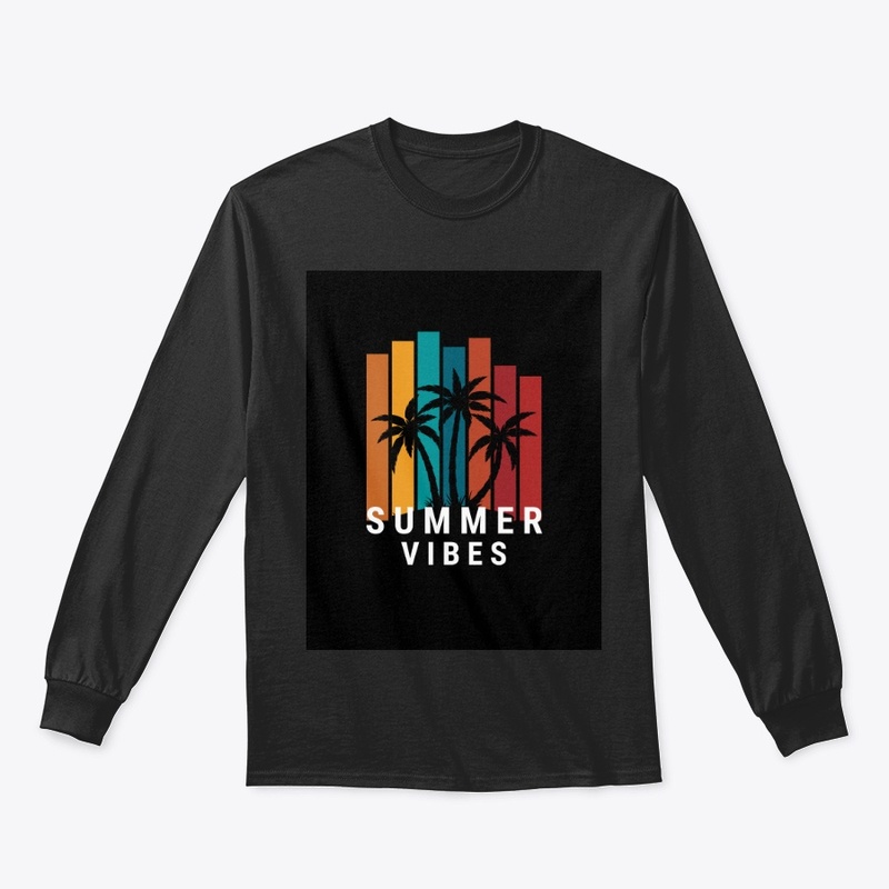 Black Yellow Summer Typography T-Shirt