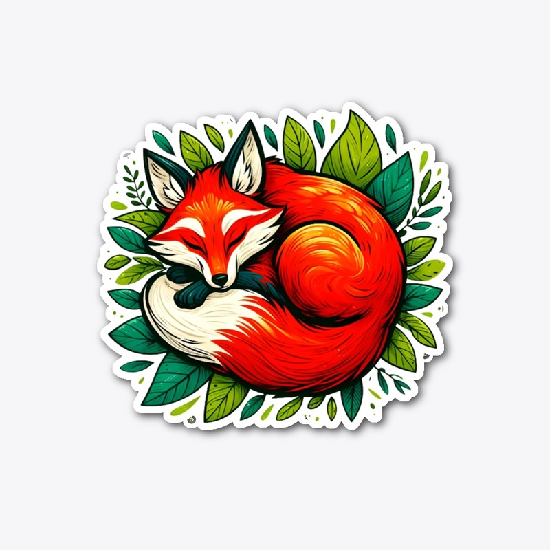 Hand Drawn Cute Fox, Woodland animal