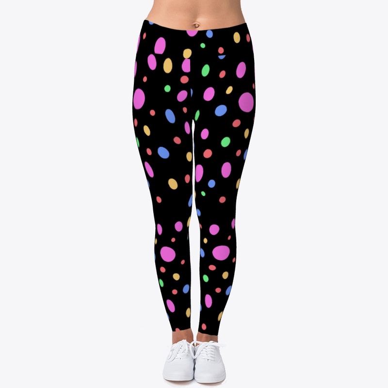 Coloured Dots on Black Background