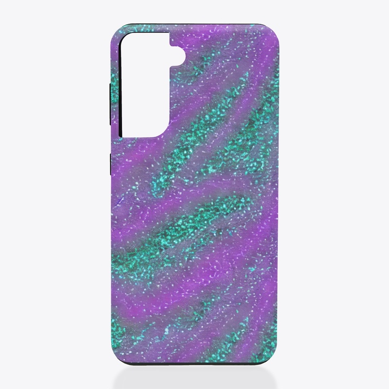 Purple and Green Glitter Design 