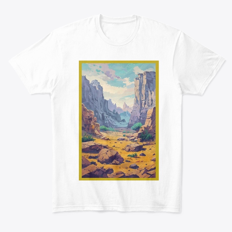 Abstract desert landscape with cactus