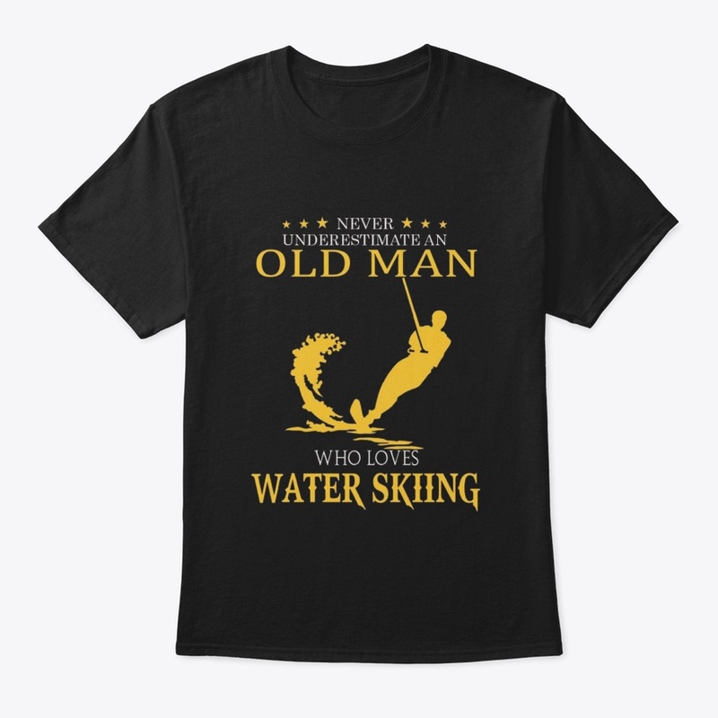 Old man who loves water skiing