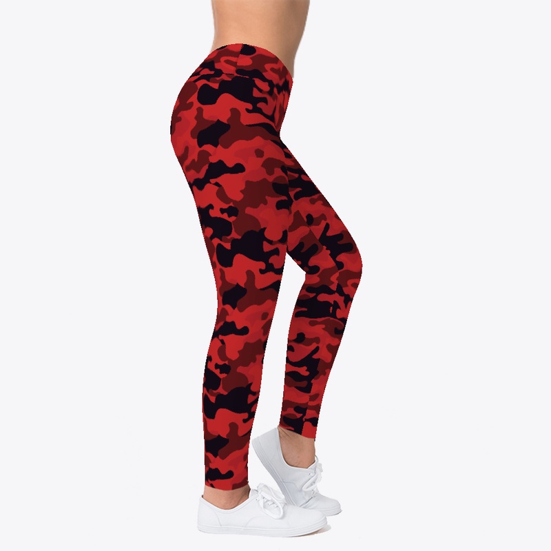 Red Camo Leggings