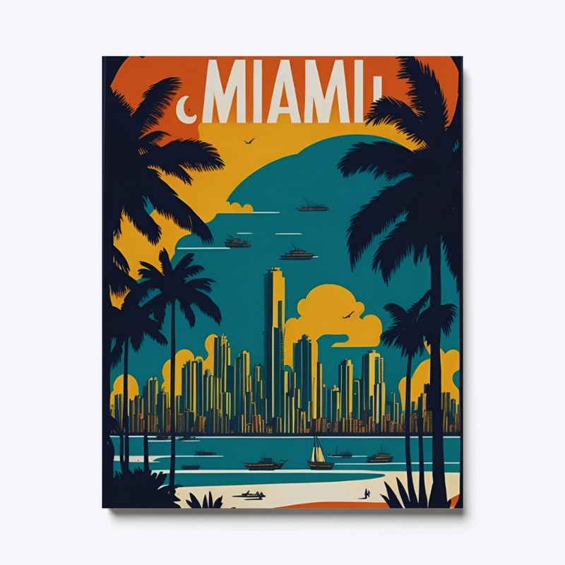  Miami Beach Vintage Canvas print