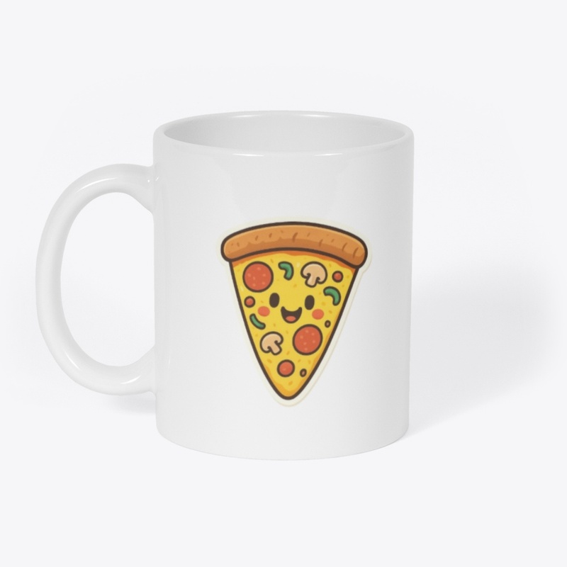 Happy Pizza Slice Fun & Whimsical Design