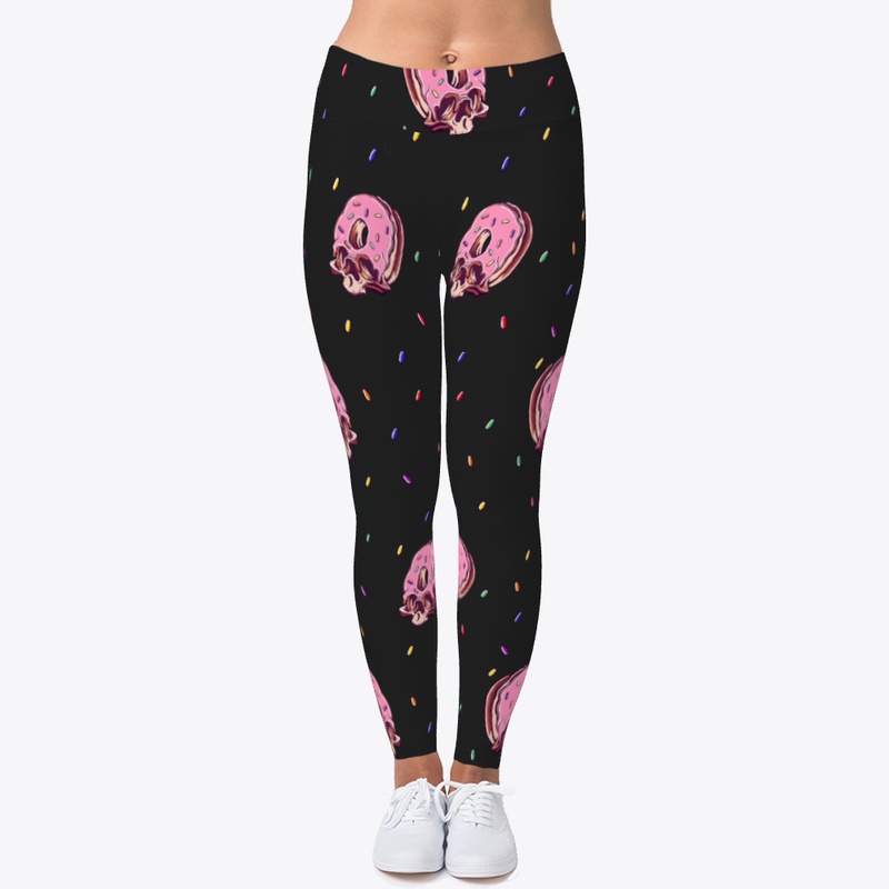 Squatproof Donut Skull Leggings