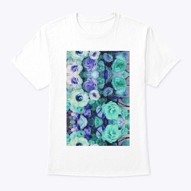 Aqua Flower Kaleidoscope