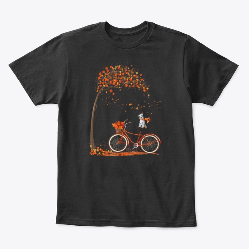 Dog Leaf Fall Autumn Cycling Shirt