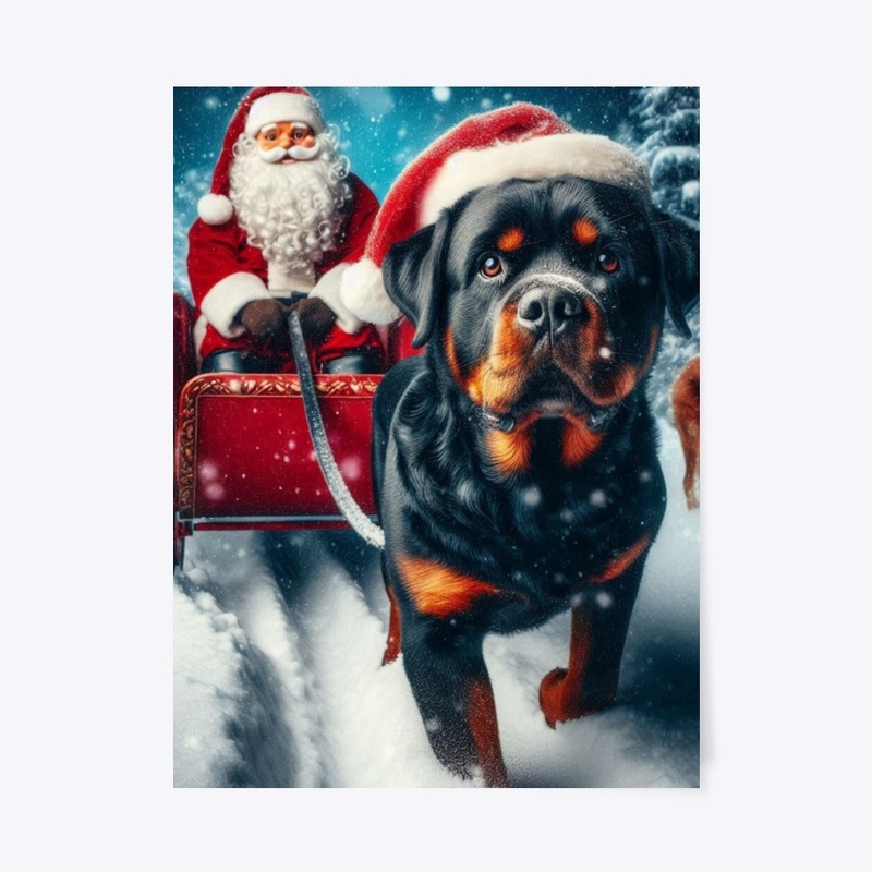 Rottweiler & Santa