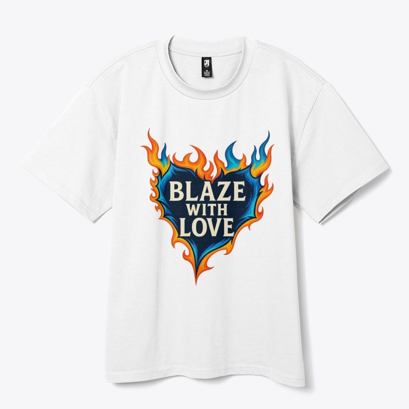 Blaze With Love – Flaming Heart Print