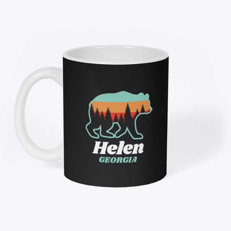 Helen Georgia Bear Hiking Camping Retro