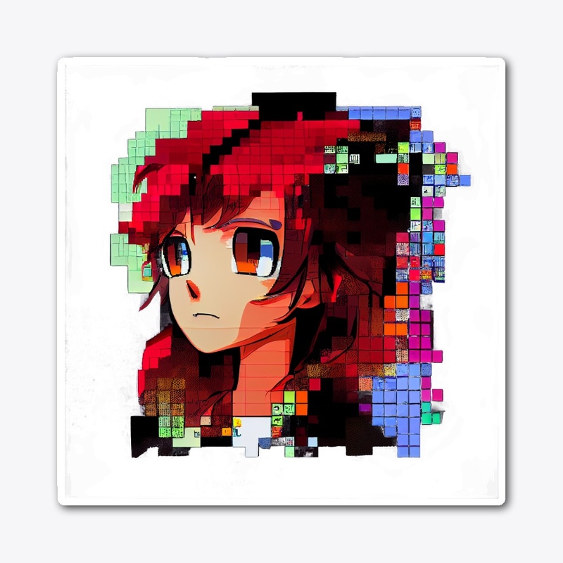 Mosaic anime girl