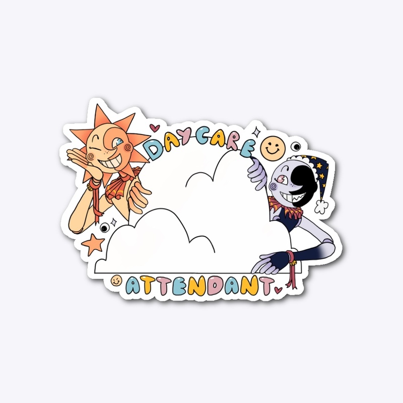 Sun and Moon fnaf daycare sticker
