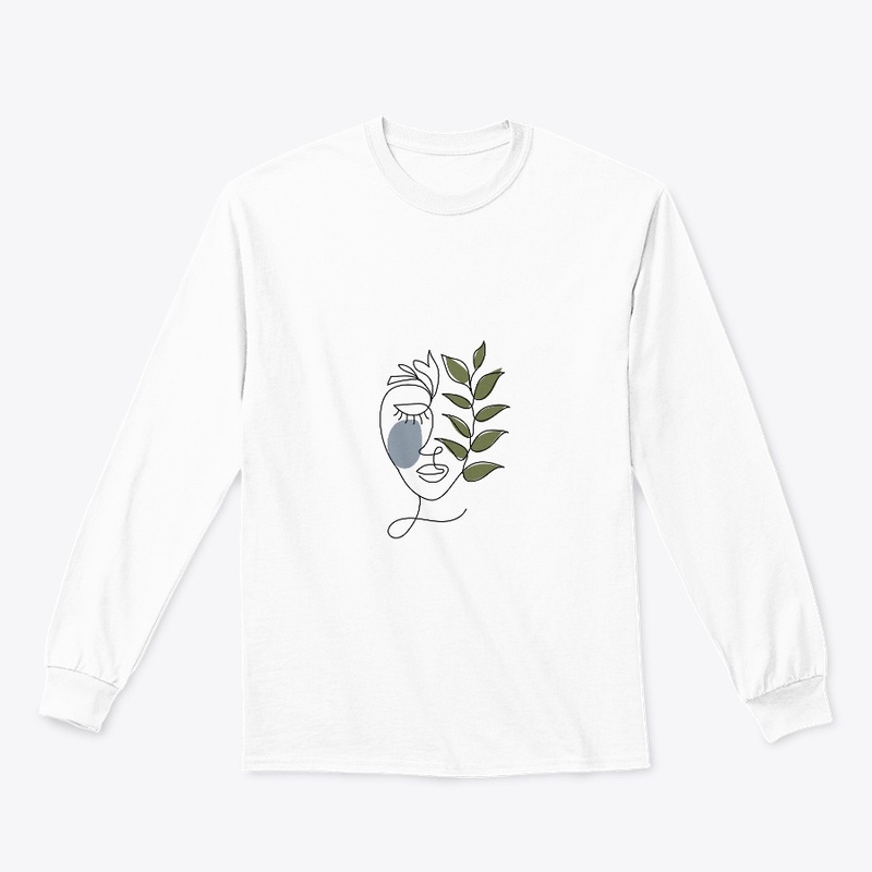 Abstract Woman Face Line Art T-Shirt