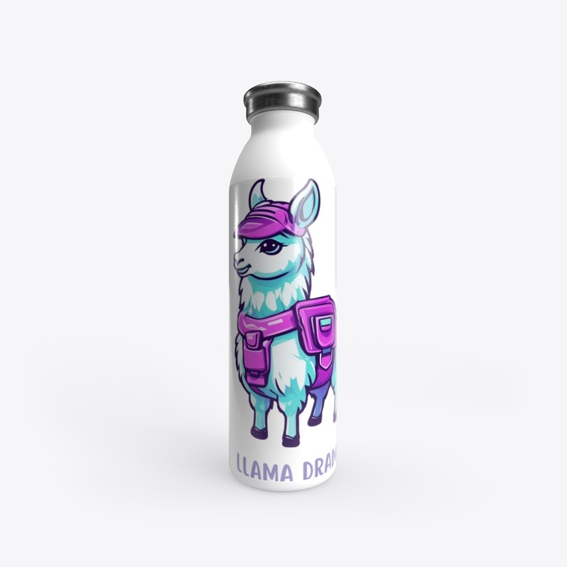 Cute Llama with Purple Hat & Backpack