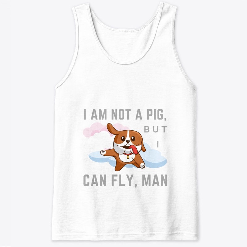 funny t-shirt i am not a pig i can fly