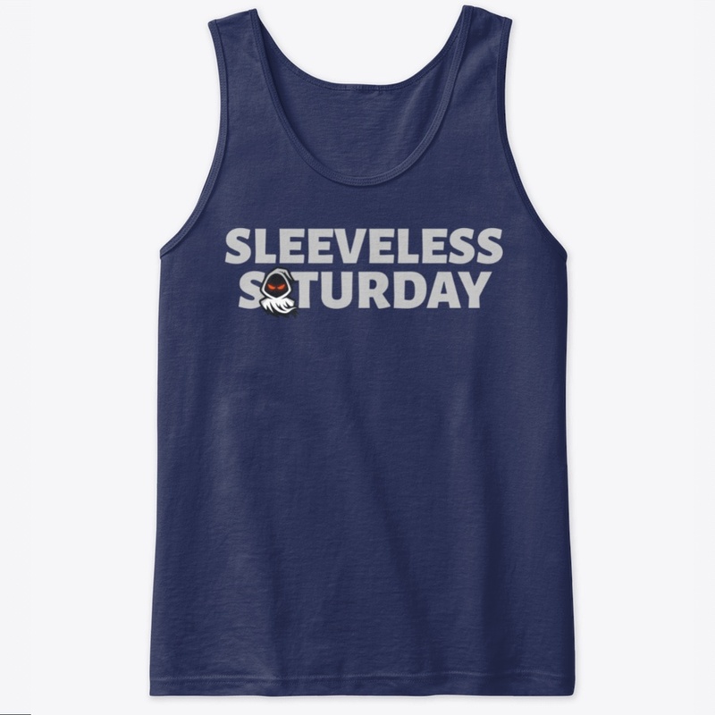Sleeveless Saturday Gray Logo Tank Tops