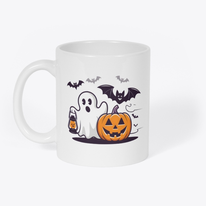 Cute Ghost & Pumpkin