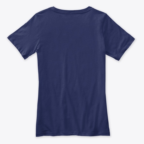Women's V Neck Navy T-Shirt Back