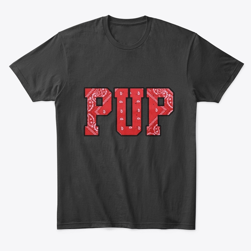 Pup Flagging Red Bandana