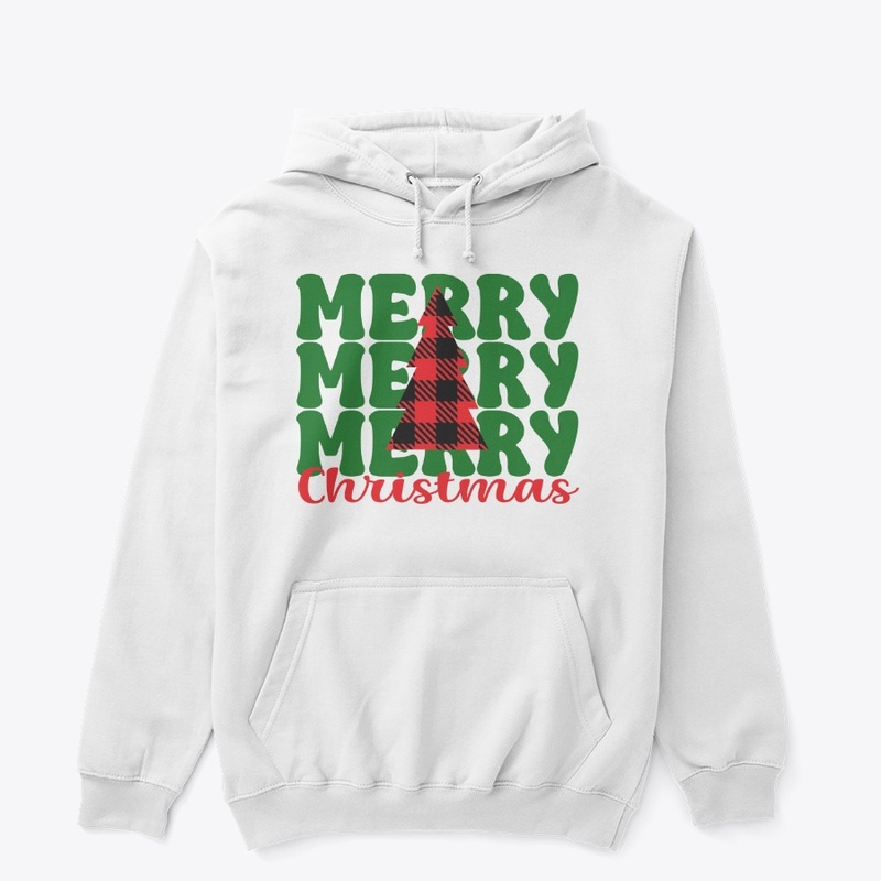 Merry Christmas stacked w/  tree