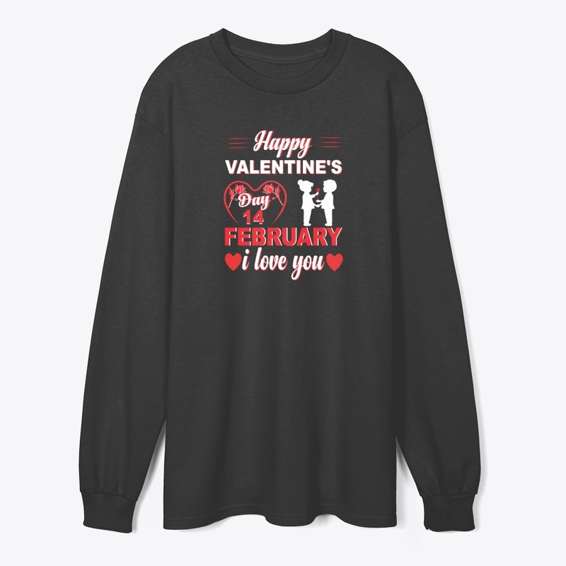 Happy Valentines Day 14 February New Tee