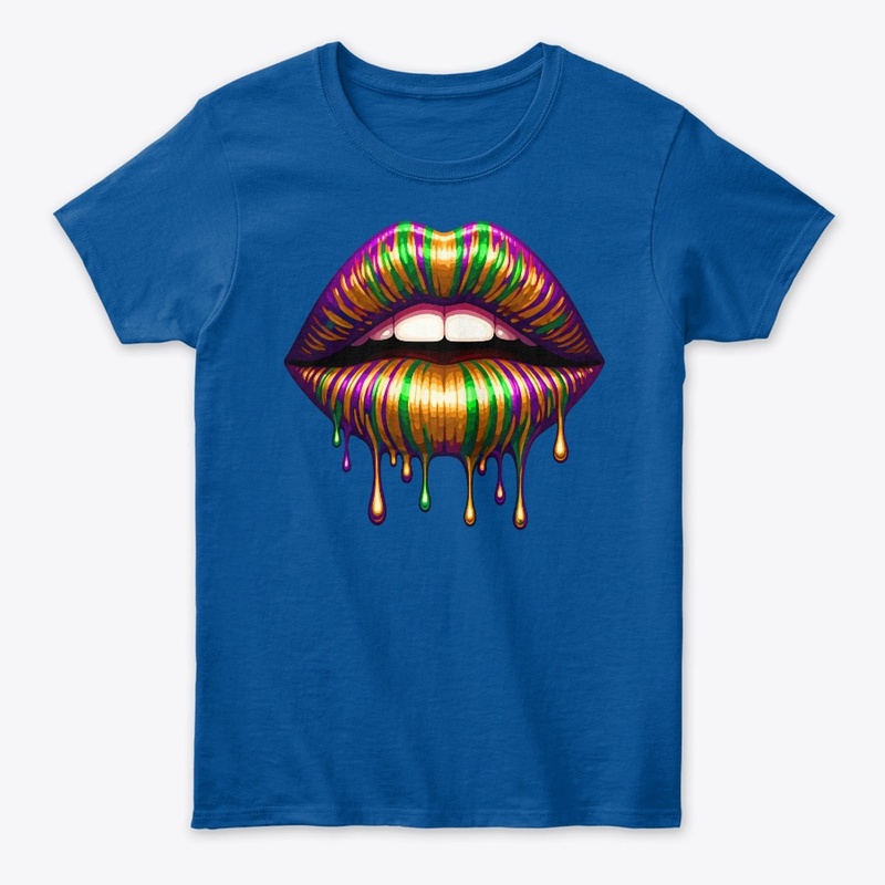 Bold Abstract Dripping Melting Lips