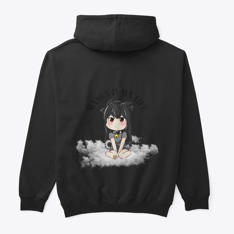 Manga  Black T-Shirt Back