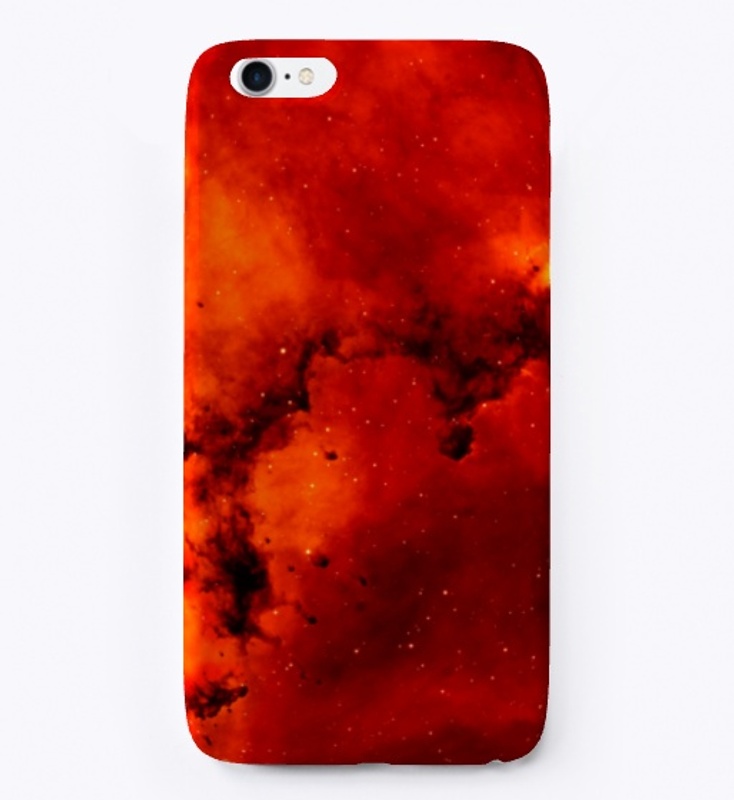 Abstract Reddish Orange Cloud Design