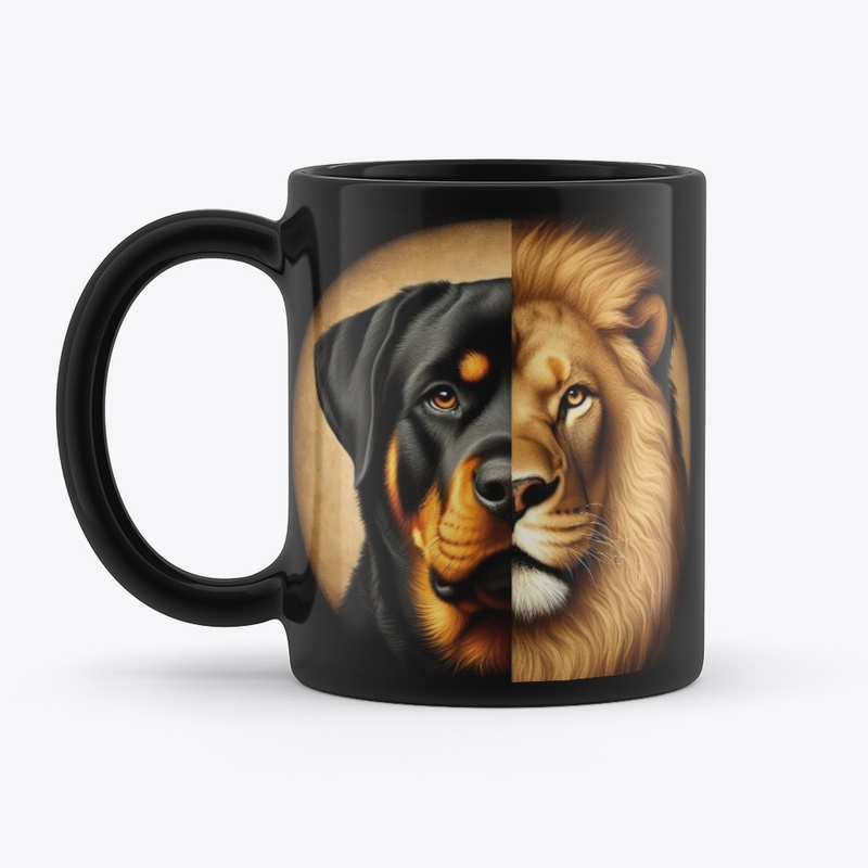 Rottweiler and Lion