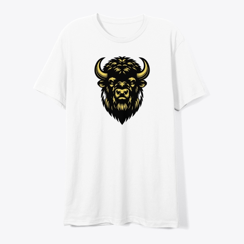 Angry Bison Head Design
