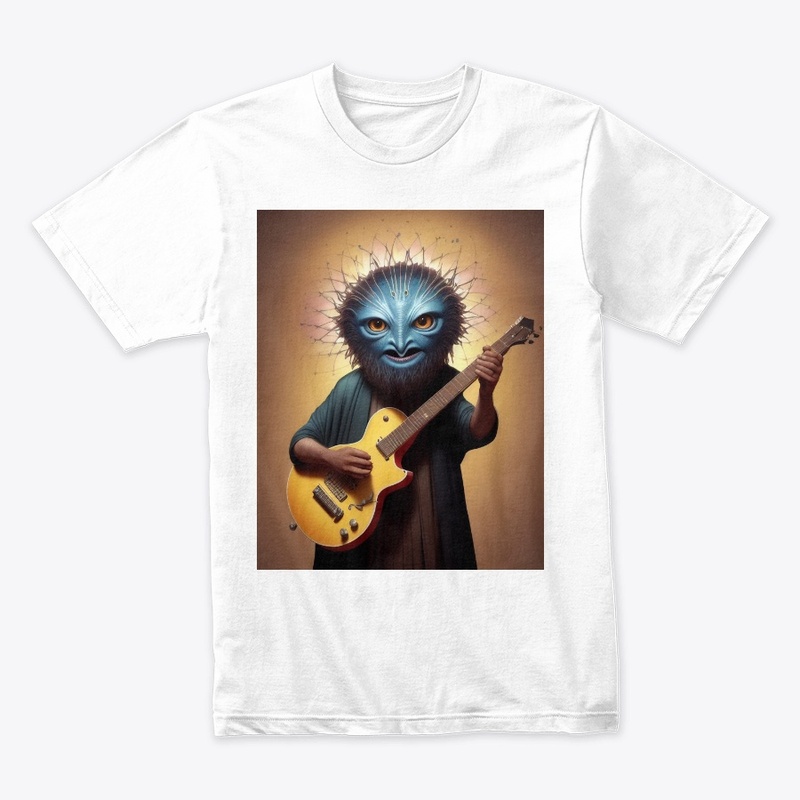 Funky Looking Creature Jamming on Guitar