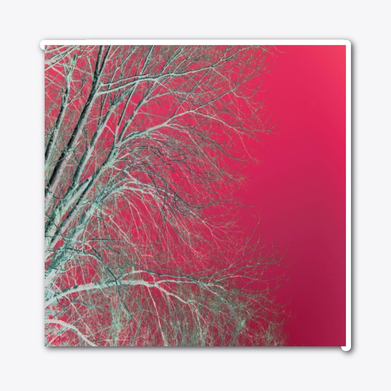 pink sky tree