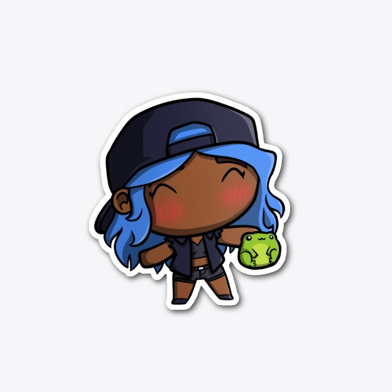 Aoki Ma (Blue) Chibi Sticker